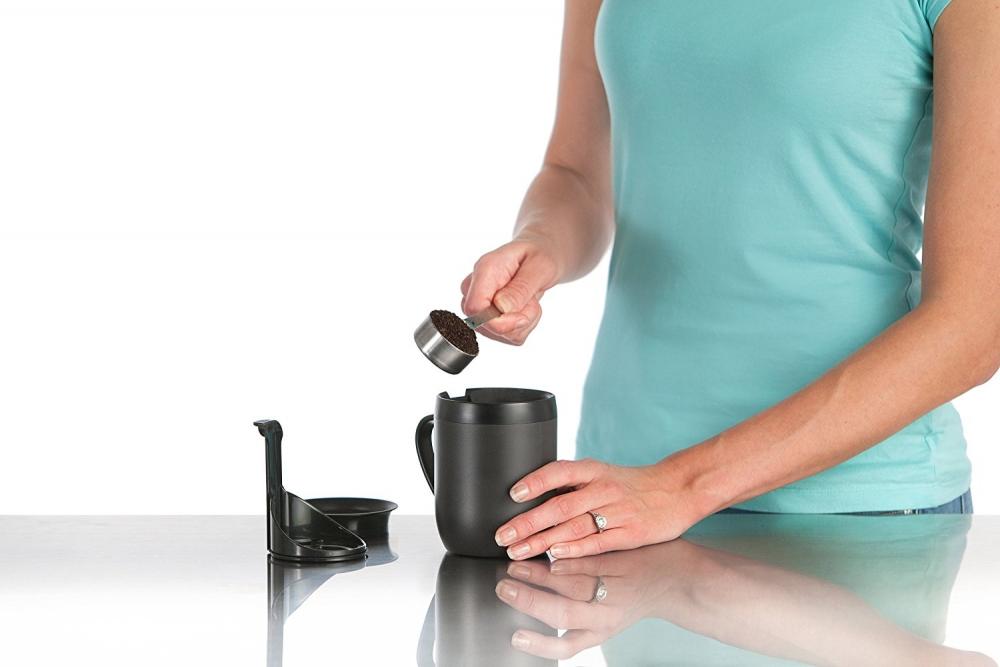 CAFETIERE ТЕРМОКРУЖКА 380МЛ, СЕРАЯ, La Cafetiere